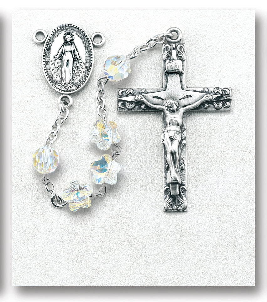 Crystal Swarovski Rosary - Engravable