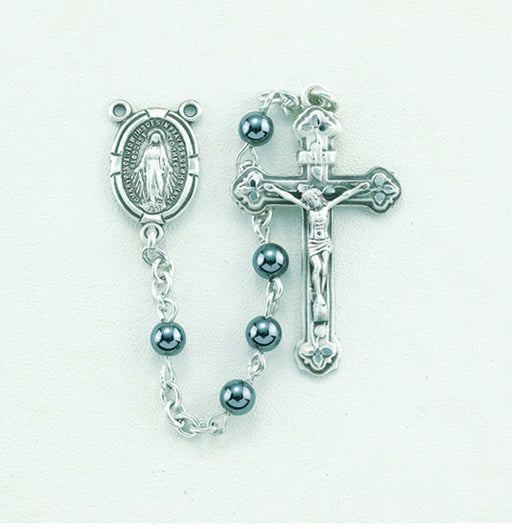 Genuine Hematite Rosary - Engravable