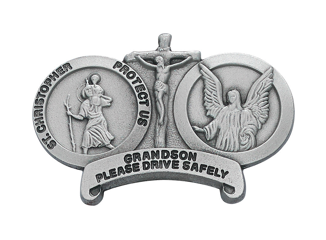 Saint Christopher Grandson Visor Clip