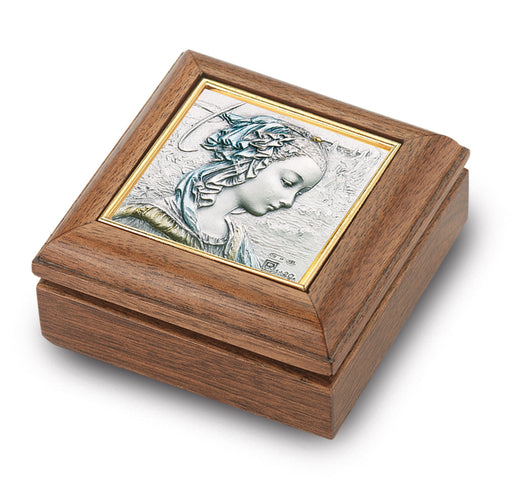Genuine Walnut Lippi Madonna Keepsake Box