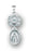 Sterling Silver Miraculous Medal with Swarovski Crystal Zircons 18-inch Chain and Box