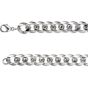 9-inch Curb Chain Bracelet - Sterling Silver