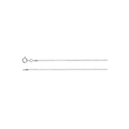 20-inch Bead Chain with Spring Ring - Sterling Silver