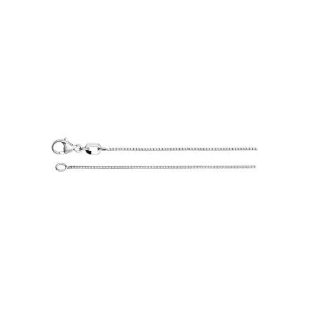 18-inch Diamond Cut Box Chain with Spring Ring - Sterling Silver