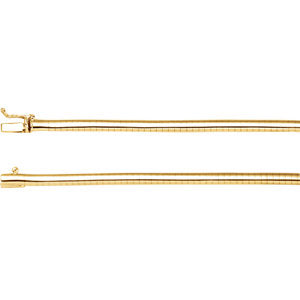 18-inch Omega Chain with Box Clasp - 14K Yellow Gold