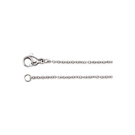 16-inch 1.5 MM Anchor Link Chain with Lobster Clasp - Stainless Steel