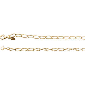 24-inch Knurled Cable Chain - 24K Vermeil