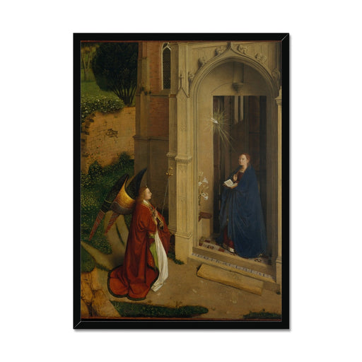 Annunciation Painting by Netherlandish - Framed Print Framed Print