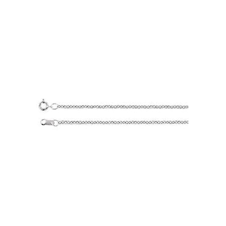18-inch Cable Chain with Spring Ring - Sterling Silver
