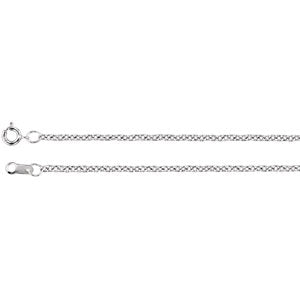 18-inch Cable Chain with Spring Ring - Platinum