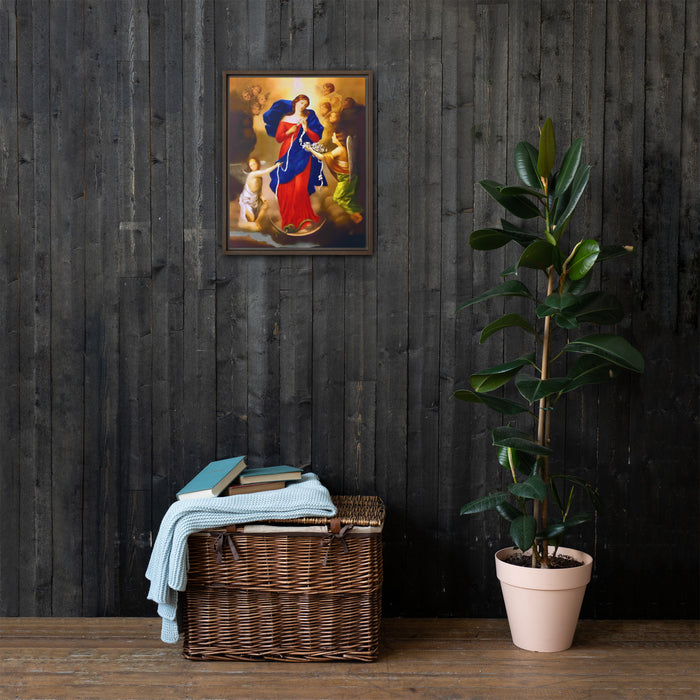 Our Lady Undoer of Knots Framed Canvas