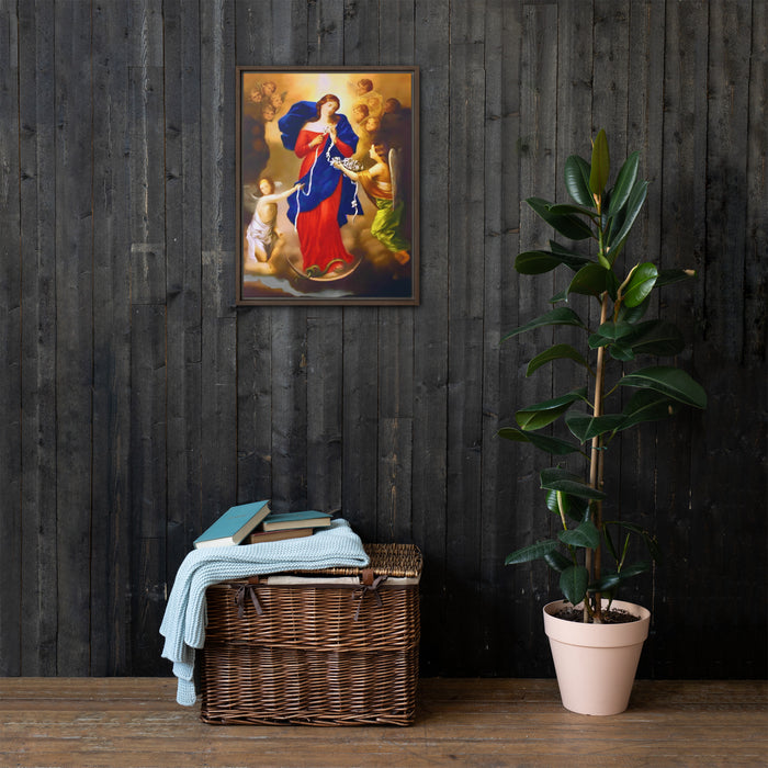Our Lady Undoer of Knots Framed Canvas