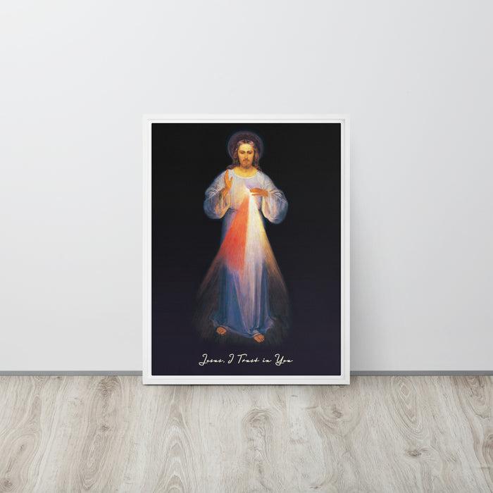 Original Divine Mercy on Framed Canvas