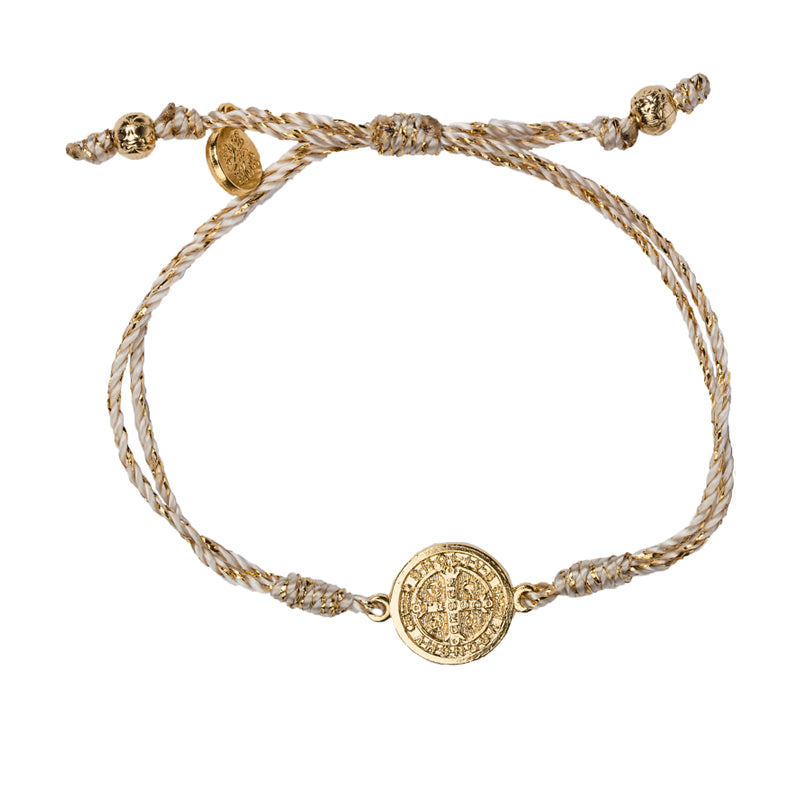 Serenity Blessing Bracelet Gold Braid - Gold Metal