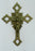 Ornate Crucifix Antiqued Brass 11.5-inch