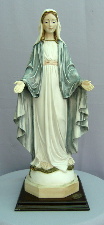 Lady Of Grace By Ado Santini Hand-Painted Alabaster 16.5-inch