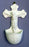 Crucifixion Font White Alabaster 5.5-inch