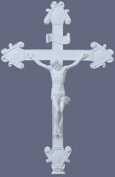 Crucifix White 16.5X10.5-inch