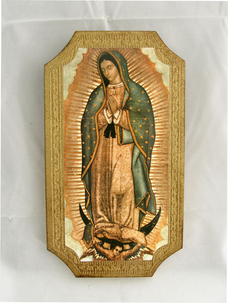 Our Lady Of Guadalupe Florentine Plaque 5X9-inch