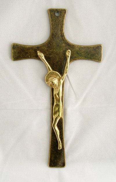 Crucifix Brass 8.5-inch
