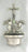 Crucifixion Font Silver-Plated Brass 12.25-inch