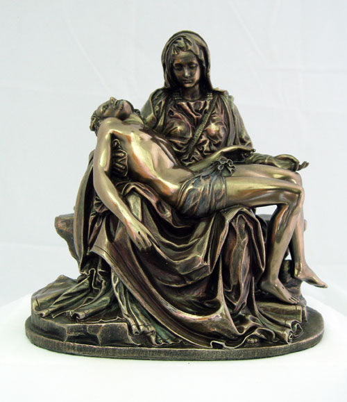 Pieta Cold-Cast Bronze Lightly Hand-Painted 6.25-inch