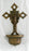 Crucifixion Font Antique Brass 14.25-inch