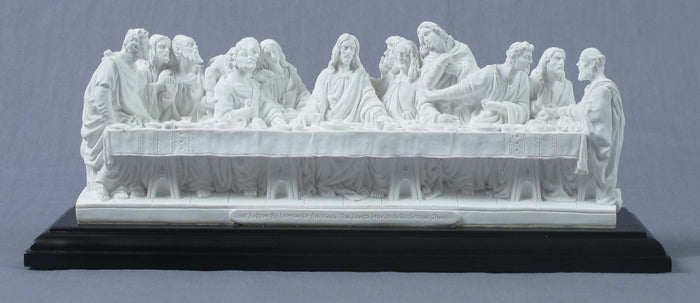Last Supper White On A Black Base 14X4.5X6-inch