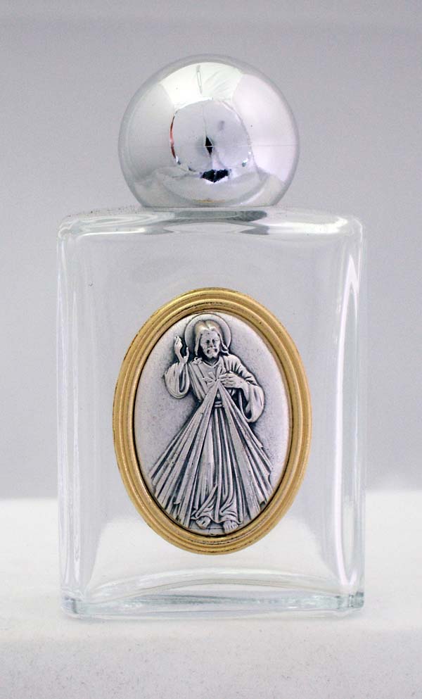 Divine Mercy Holy Water Bottle Square 