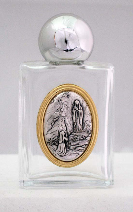 Our Lady Of Lourdes Holy Water Bottle Square 