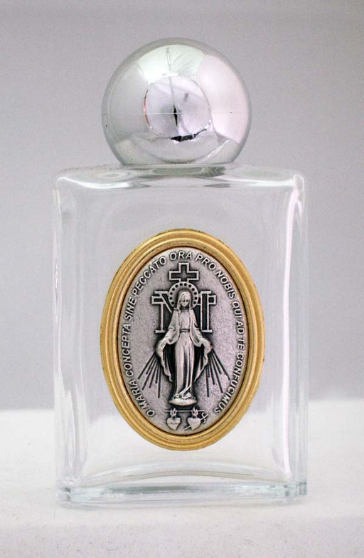 Miraculous Medal Holy Water Bottle Square 