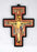 San Damian Cross Metal Relief On Wood 6.75-inch