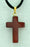 Carnelian Natural Stone Cross Necklace 26-inch