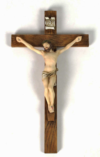 Crucifix Hand-Painted Colors 10-inch