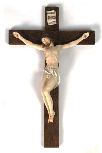 Crucifix Hand-Painted Colors 17-inch