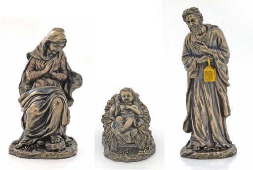 Holy Family Cold-Cast Bronze 3 Pieces