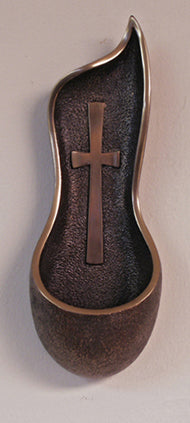 Genesis Crucifixion Font Cold-Cast Bronze 9.5-inch