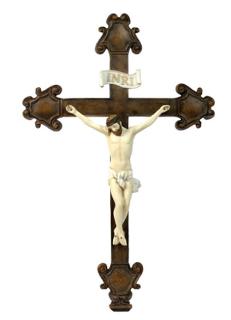 Crucifix Hand-Painted 16.5-inch