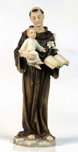 Saint Anthony And Child Hand-Painted 10.5-inch