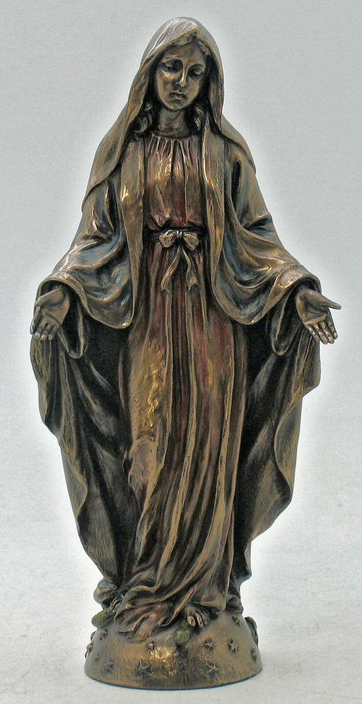 Lady Of Grace Hand-Painted Cold-Cast Bronze 8-inch