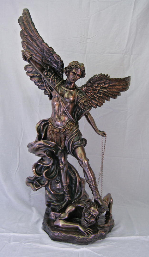 Saint Michael Cold-Cast Bronze 45-inch