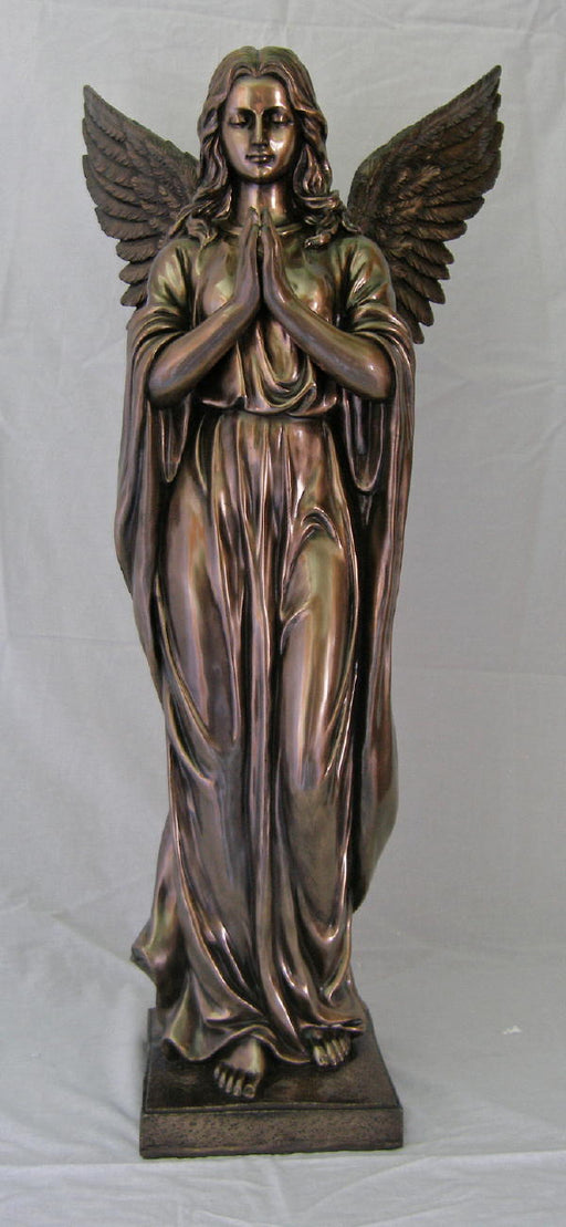 Praying Angel Cold-Cast Bronze 38-inch