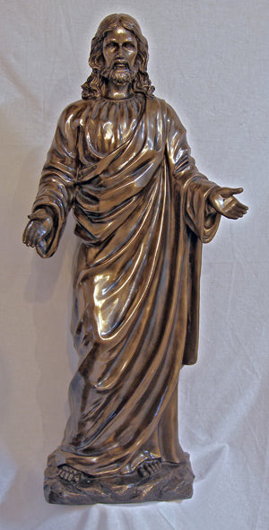 Welcoming Christ In Cold Cast Bronze Indoor 42-inch
