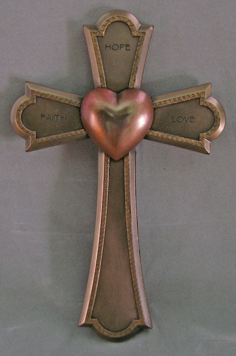 Faith Hope And Love Cross 7.25-inch