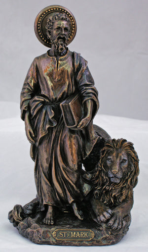 Saint Mark With The Lion Cold Cast Bronze 8-inch .