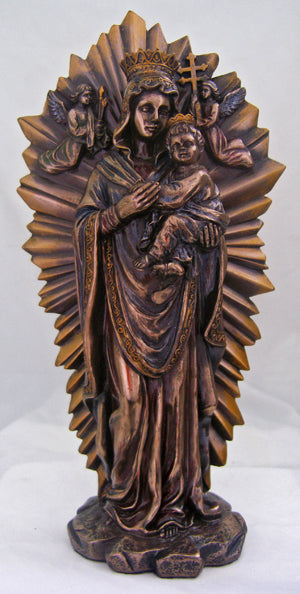 Ol Perpetual Help Lightly Hand-Painted Cold Cast Bronze 10-inch