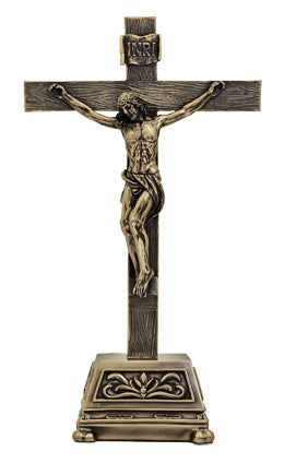 Genesis Standing Crucifixcold Cast Bronze 10-inch