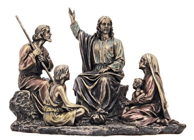 Christ Teachinglightly Hand-Painted Cold Cast Bronze 10X7-inch
