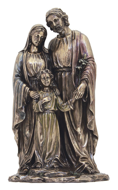 Holy Family 1Pclightly Hand-Painted Cold Cast Bronze 5X10-inch
