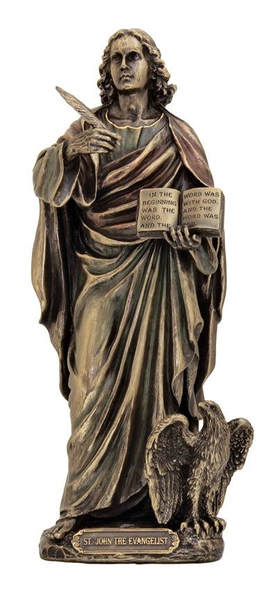 Saint Johnlightly Hand-Painted Cold Cast Bronze 8-inch